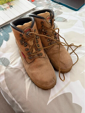 Steel-Toed Work Boots - Men’s Size 5
